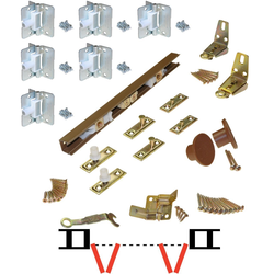 8% OFF 1700 Series Bi-Fold Door Hardware Set for 4 Doors, 48 Inch Length Track, Panel Thickness 3/4 to 1-3/4 Inch, 96 Inch Maximum Height 