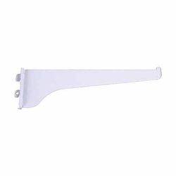  KV #180 Steel Adjustable 6 Inch Deep Shelf Bracket, Single Slot for use with #80 Wall-Mounted Standards, White 