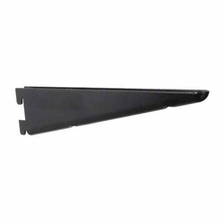  KV #182 Steel Adjustable 18-1/2 Inch Deep Shelf Bracket, Double Slotted for use with #82 Wall-Mounted Standards, Black