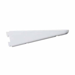  KV #182 Steel Adjustable 18-1/2 Inch Deep Shelf Bracket, Double Slotted for use with #82 Wall-Mounted Standards, White 