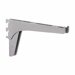 KV #185 Heavy Duty 16 Inch Deep Shelf Bracket for use with #85 Wall Mounted Double Slotted Standards, Anochrome Stee 