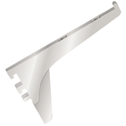  KV #185 Heavy Duty 22 Inch Deep Shelf Bracket for use with #85 Wall Mounted Double Slotted Standards, Anochrome Steel