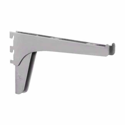 KV #185 Heavy Duty 8 Inch Deep Shelf Bracket for use with #85 Wall Mounted Double Slotted Standards, Anochrome Steel 