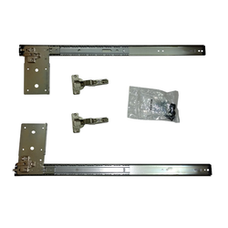 40% OFF KV 8080 -12" Length / 9" Travel Inset Pocket Door System for 3/4" Door Thickness, 35mm Bore Self Close Hinges and Pre-attached Mounting Plates included, Zinc 