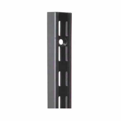 KV #82 Steel 48 Inch Length Wall-Mounted Adjustable Standard for use with #182 Shelf Support Brackets, Black 