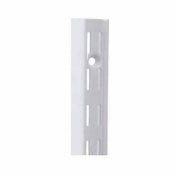  KV #82 Steel 48 Inch Length Wall-Mounted Adjustable Standard for use with #182 Shelf Support Brackets, White