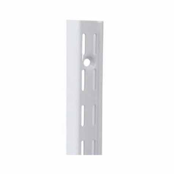  KV #82 Steel 63 Inch Length Wall-Mounted Adjustable Standard for use with #182 Shelf Support Brackets, White
