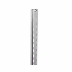 24 Inch Length KV # 85 Double Slot Heavy Duty Steel Shelf Standard for KV 185 Series Brackets, Anochrome