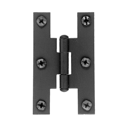 Smooth Iron Flush "H inch Hinge Black Iron
