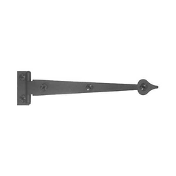 Smooth Iron 3/8 inch Offset Strap Hinge 6-1/2 inch Long Black Iron