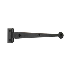 Smooth Iron 3/8 inch Offset Strap Hinge 6 inch Long Black Iron