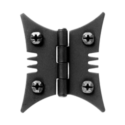 Smooth Iron Butterfly Style Surface Mount Hinge Black Iron