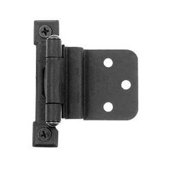 3/8 inch Inset Semi-Concealed Hinge Black Iron