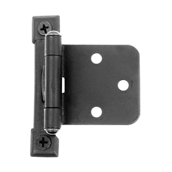 Flush Overlay Semi Concealed Hinge Black Iron