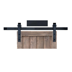 Basic Barn Door Rolling Hardware and 7 feet Track Smooth Iron