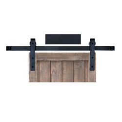 Basic Barn Door Rolling Hardware and 8 feet Track Smooth Iron