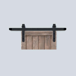 15% OFF Designer Barn Door Rolling Hardware and 5 feet Track Rough Iron