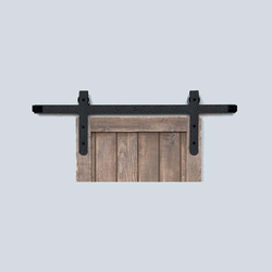 Designer Barn Door Rolling Hardware and 7 feet Track Rough Iron