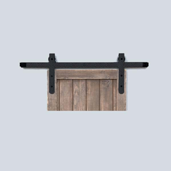 Designer Barn Door Rolling Hardware and 8 feet Track Rough Iron