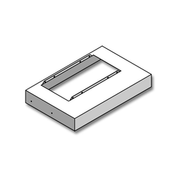 30 inch Rectangular Liner Silver Metallic