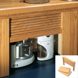 30% OFF ONP Straight Appliance Garage Set including Tambour, Track, and End Panels, 18 Inch Width x 18-1/2 Inch Height x 11-7/8 Inch Depth, Unfinished Alder