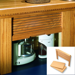 ONP Straight Appliance Garage Kit including Tambour, Track, and End Panels,18 Inch Width x 18-1/2 Inch Height x 11-7/8 Inch Depth, Unfinished Hickory