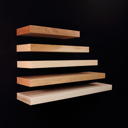  ONP Floating Wood Shelf with Concealed Wall Mount Bracket, 30 Inch Width x 10 Inch Depth x 2-1/2 Inch Height, Unfinished Hickory 