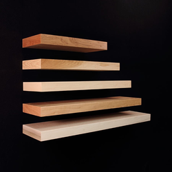  ONP Floating Wood Shelf with Concealed Wall Mount Bracket, 36 Inch Width x 10 Inch Depth x 2-1/2 Inch Height, Unfinished Red Oak 