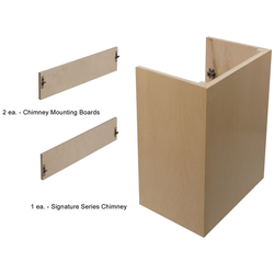 11-3/8 Inch Width x 31 Inch Height Trimmable Wall Mount Chimney for 30 Inch Width Range Hood, Red Oak