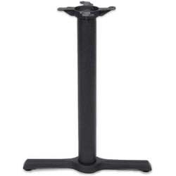 5 x 22 Inch Style X Base x 28-1/4 Inch Table Height 2000 Series Style X 3 Inch Round Column Table Base, Black Matte Cast Iron