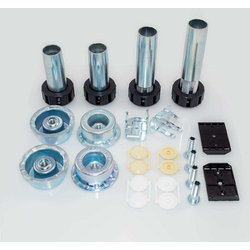 30% OFF PMI 4-Leg Metal Cabinet Leveler Set, 4 to 6-1/2 Inch Height Adjustable, Adhesive/Screw Mount Clip and Hollow Bolt Socket Included, Black 