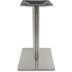 17 Inch Square Base x 28-1/2 Inch Table Height Verona 3 Inch Round Column Table Base, Stainless Steel