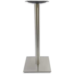 17 Inch Square Base x 40-1/4 Inch Bar Height Verona 3 Inch Round Column Table Base, Stainless Steel