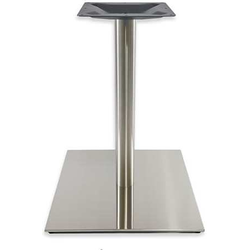 22 Inch Square Base x 28-1/2 Inch Table Height Verona 3 Inch Round Column Table Base, Stainless Steel