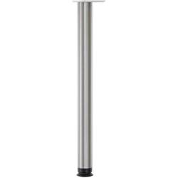  PMI Zoom Table Height Legs (4 Leg Set), 27-3/4 Inch (705 mm) Length x 2-3/8" Diameter Table Height Zoom Table Leg, Brushed Steel