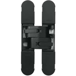 1130 Series 3D 5-1/4 x 15/16 x 13/16 Inch Invisible Hinge, Matte Black
