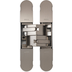 1130 Series 3D 5-1/4 x 15/16 x 13/16 Inch Invisible Hinge, Satin Nickel Plated