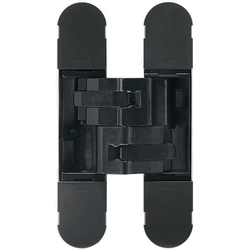 PMI 3-Way Adjustable Invisible Hinge, Door Thickness 1-1/2 Inch to 1-13/16 Inch, Screw Covers Included, 1-1/4 Inch Width x 6-5/16 Inch Length x 1-3/16 Inch Depth, Matte Black