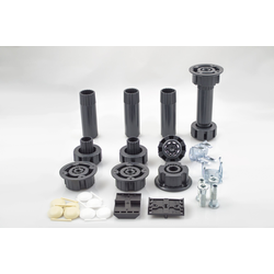 34% OFF PMI 29B Adjustable 4-3/4 Inch to 5-3/4 Inch Height ABS Plastic 4-Leg Leveler Complete Installation Set, Black 