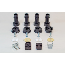 38% OFF PMI 31B Adjustable 3-1/2 Inch to 4-3/4 Inch Height ABS Plastic 4-Leg Leveler Complete Installation Set, Black 
