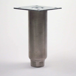 6 Inch (152.4 mm) Height x 2 Inch (50.8mm) Diameter Heavy Duty Equipment Legs, Brushed Stainless Steel