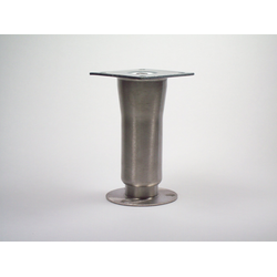 Heavy Duty Stainless Steel Counter Leg, Flared, 6 Inch x 2 Inch x 1-7/16 Inch