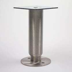6 Inch (152.4 mm) Height x 1-5/8 Inch (41.3 mm) Diameter Heavy Duty Counter Legs, Brushed Stainless Steel