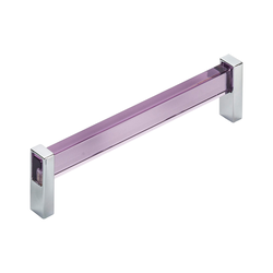 Prism Pull 6-5/16 inch Center to Center Transparent Purple with Polished Chrome