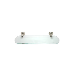 Oval Glass Shelf Kit Polished Nickel