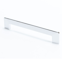 Edge 6-5/16 Inch Center to Center Polished Chrome Cabinet Pull