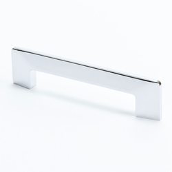 Edge 3-3/4 Inch Center to Center Polished Chrome Cabinet Pull