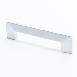Edge 3-3/4 Inch Center to Center Dull Chrome Cabinet Pull