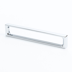 Dual 5-1/16 Inch Center to Center Polished Chrome Cabinet Pull
