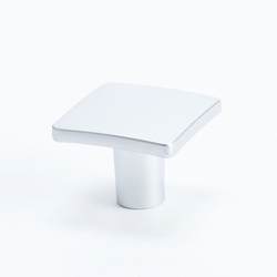 Wave 1-1/4 Inch Diameter Dull Chrome Cabinet Knob